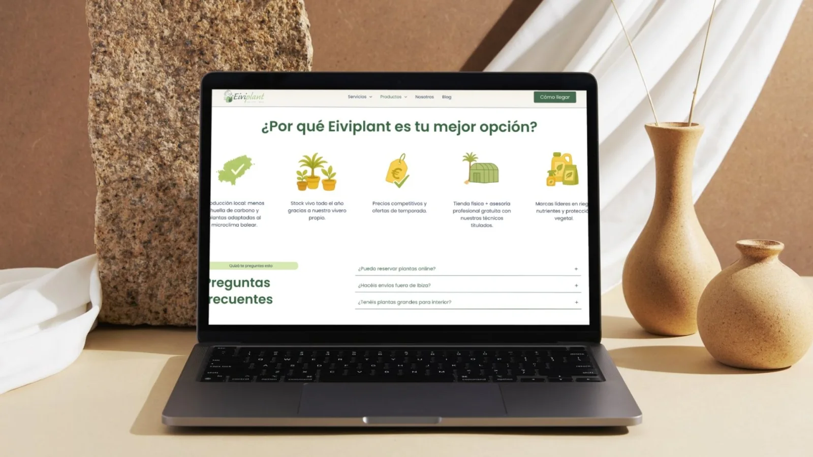 Detalle de la experiencia web de Eiviplant