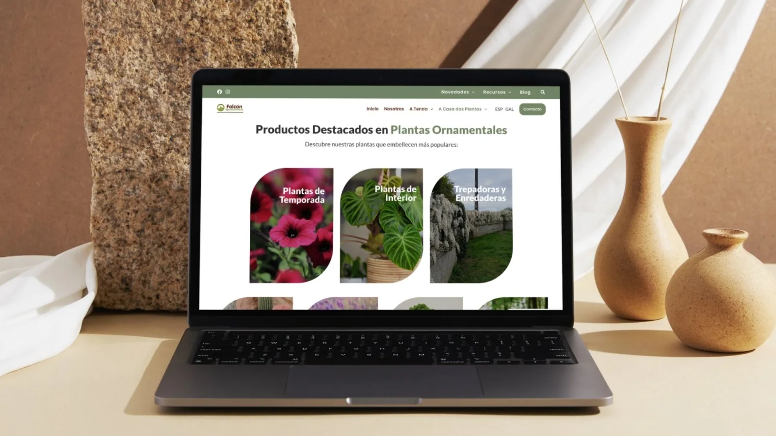 Detalle de la experiencia web de Falcón Agroalimentaria