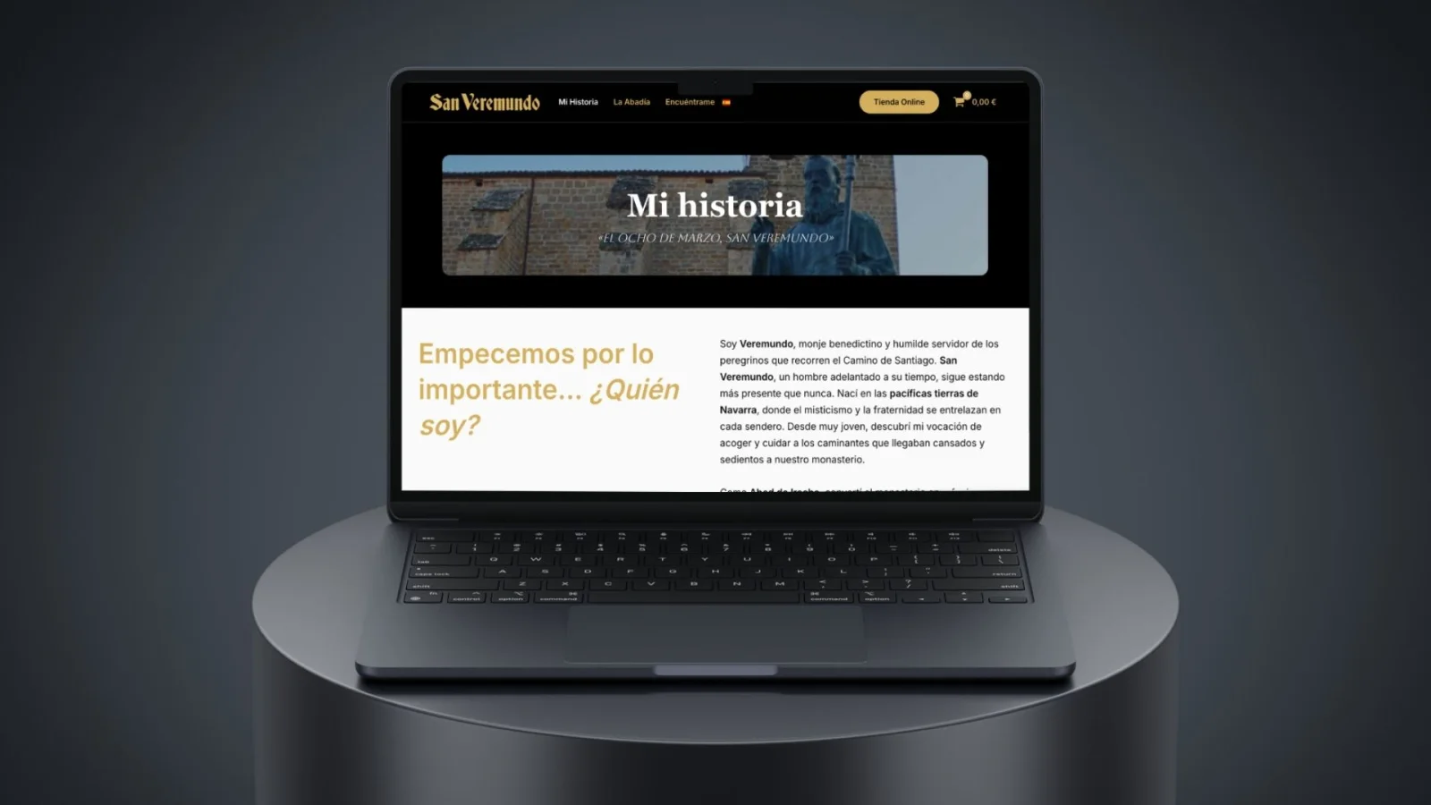 Página de la tienda online desarrollada para San Veremundo