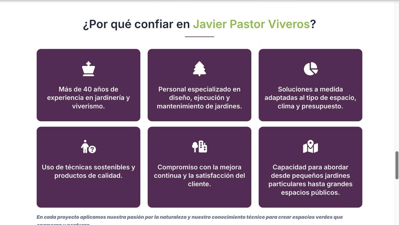 Centro de Jardinería Javier Pastor Web