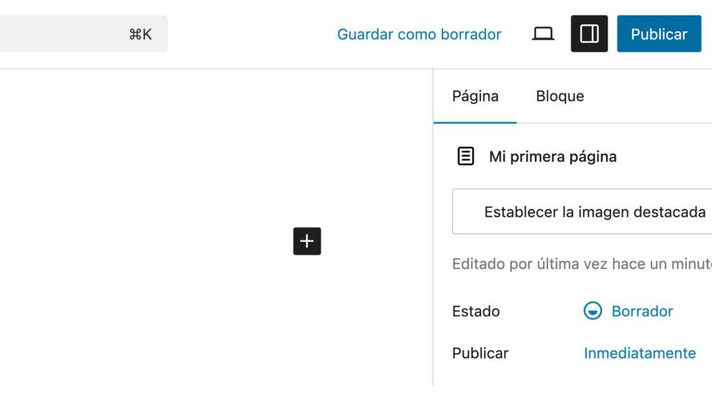 guardar_publicar Publicar Página en WordPress