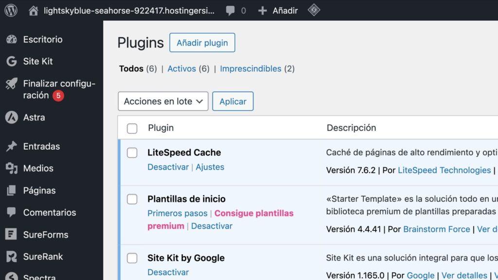 instalar plugin